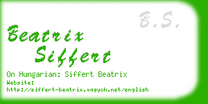 beatrix siffert business card